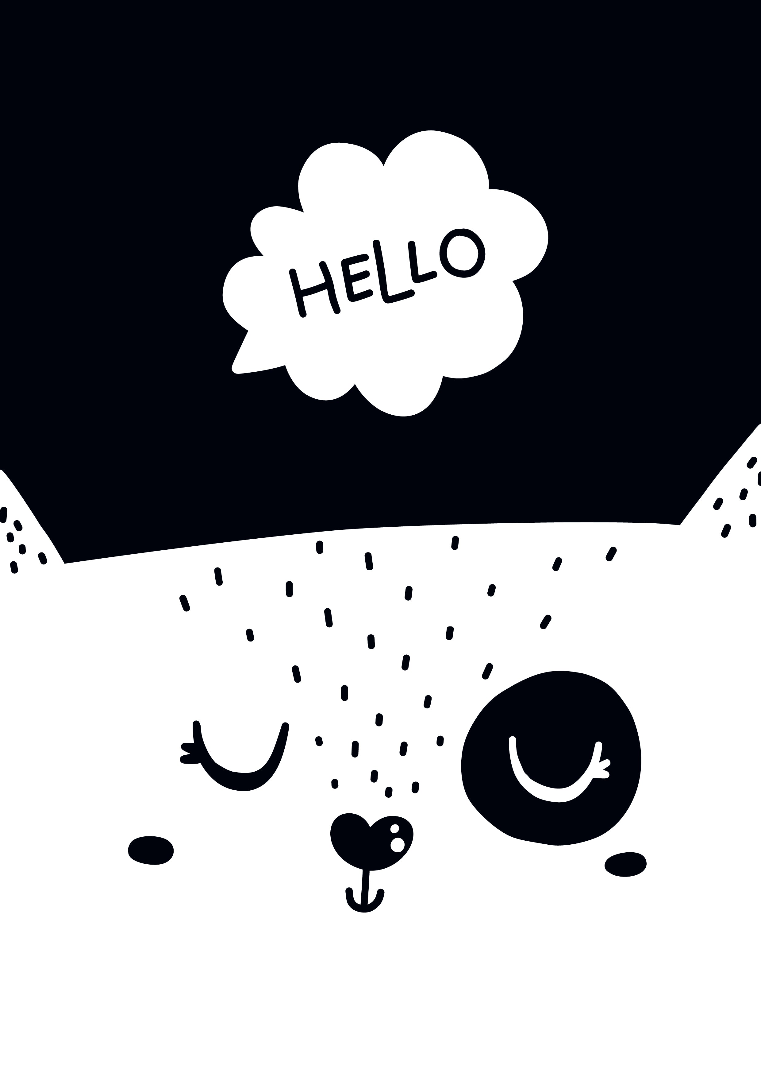 Hello - Modern Wall Art - Olli+Lime